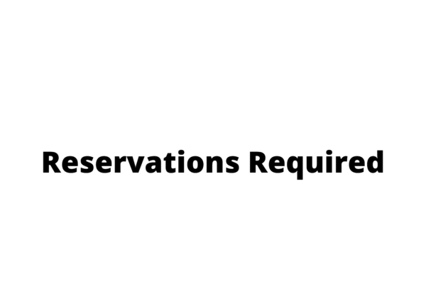 Reservations Required Banner