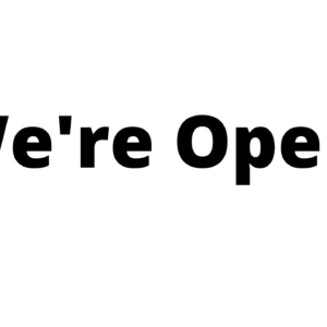 We're Open! Banner